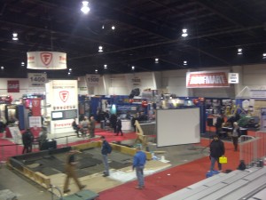 Panroamic view of part of ROFTech 2013, the premier Canadian roofing expo and conference.